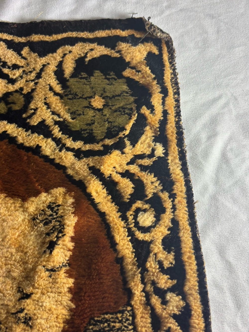 Plush Multicolor Cat Tapestry Throw multicolor vintage 80s picket fence floral - Picture 9 of 13